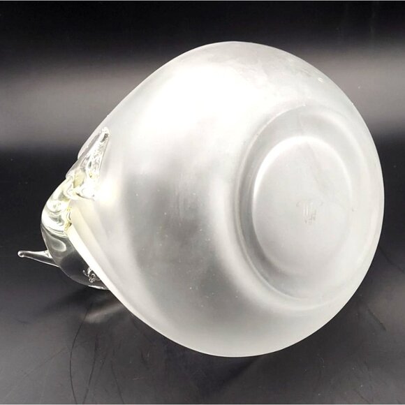 Partylite Glass Jump For Joy Dolphin Votive Candle Holder Frosted Bowl - Picture 7 of 7